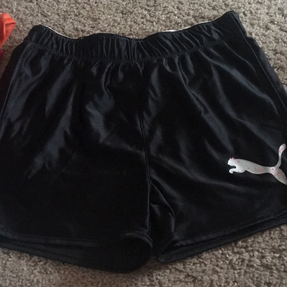 Black puma shorts